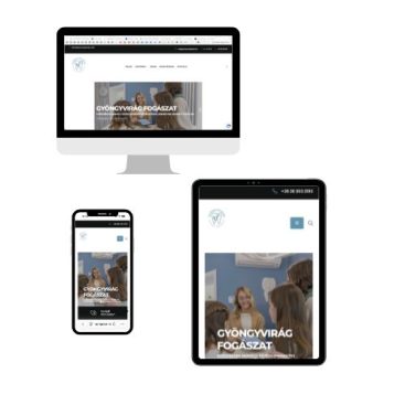 Gyöngyvirág Fogászat - egy modern, bizalomépítő weboldal fogászat számára